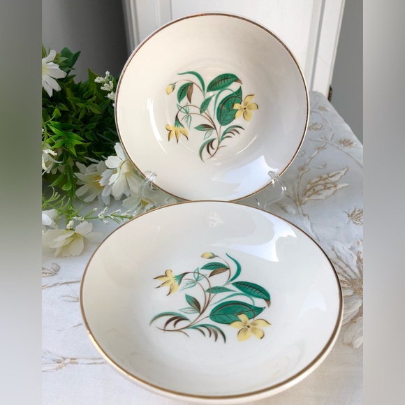 Salem China Company Other - Vintage 1950’s Salem Starlight Yellow Floral Small Bowls Dishes